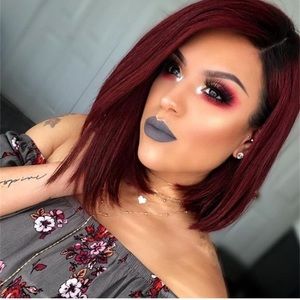 14inch Short Burgundy Wig